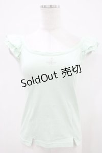 Emily Temple cute / シャンデリア刺繍フリルキャミ  ミント H-25-10-11-002-ET-TO-KB-ZH