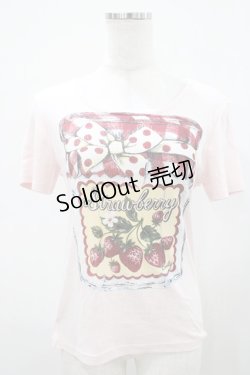 画像1: Emily Temple cute / ジャム瓶カットソー  ピンク H-25-10-11-020-ET-TO-KB-ZH