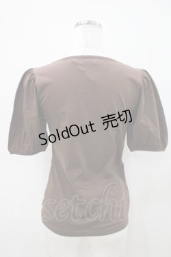 画像2: Emily Temple cute / チュールレースパフカットソー  チャ H-25-10-11-023-ET-TO-KB-ZH