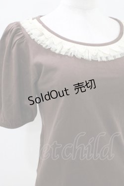 画像3: Emily Temple cute / チュールレースパフカットソー  チャ H-25-10-11-023-ET-TO-KB-ZH