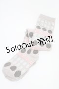 Emily Temple cute / ドットリボンオーバーニーソックス  オフグレー H-25-10-12-001-ET-ZA-KB-ZH