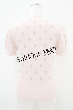 画像2: Emily Temple cute / ラメ水玉ニットカーディガン  ピンク H-25-10-12-049-ET-TO-KB-ZH