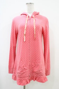 画像1: Emily Temple cute / ドットZIPパーカー  ピンク H-25-10-12-051-ET-TO-KB-ZH