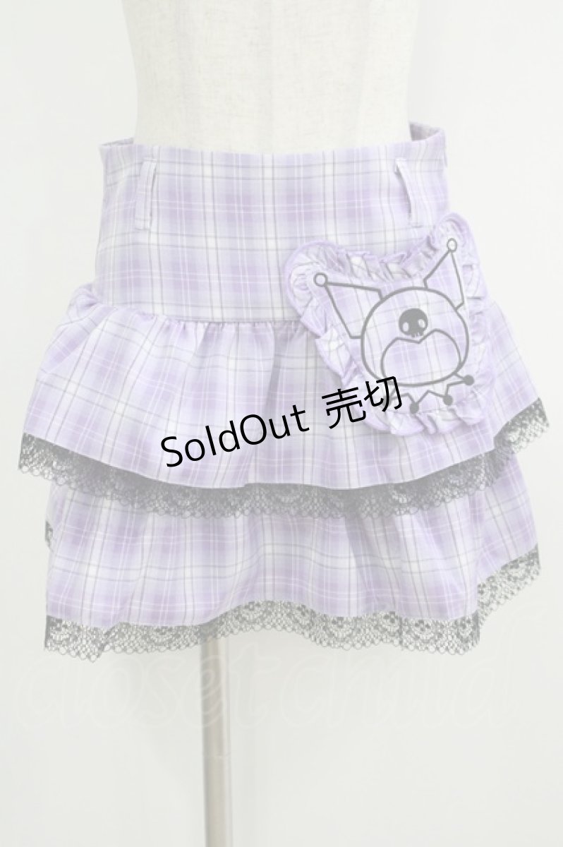 画像1: QOOZA / Kuromi mini skirt  ラベンダー H-25-10-12-1037-PU-SK-KB-ZS (1)