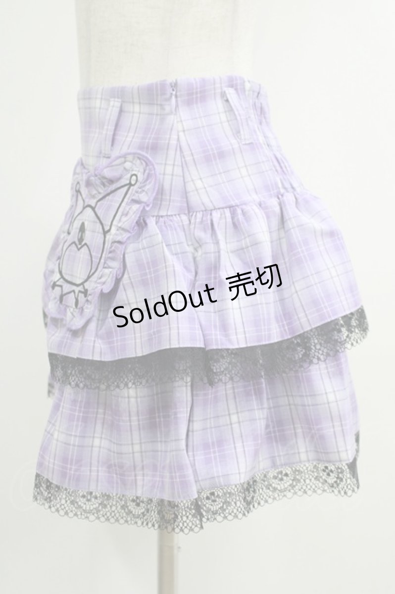 画像2: QOOZA / Kuromi mini skirt  ラベンダー H-25-10-12-1037-PU-SK-KB-ZS (2)