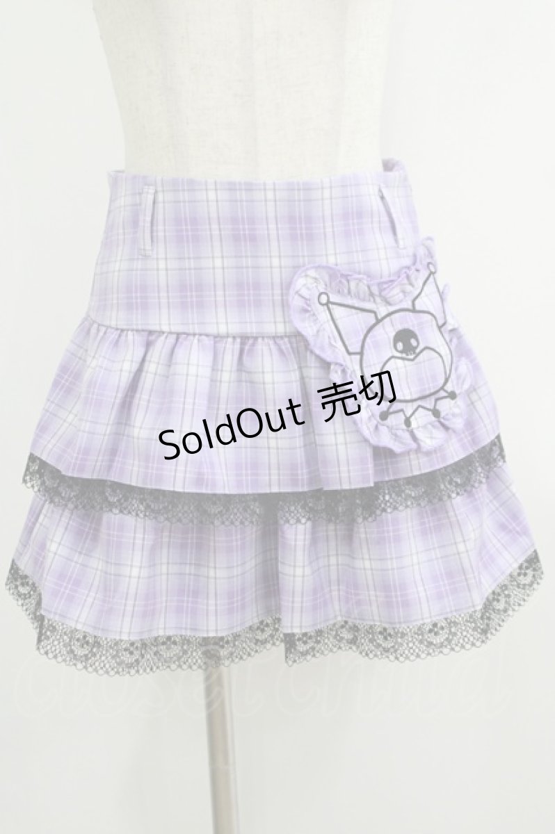 画像1: QOOZA / Kuromi mini skirt  ラベンダー H-25-10-12-1039-PU-SK-KB-ZS (1)