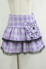 QOOZA / Kuromi mini skirt  ラベンダー H-25-10-12-1039-PU-SK-KB-ZS