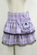 QOOZA / Kuromi mini skirt  ラベンダー H-25-10-12-1043-PU-SK-KB-ZH