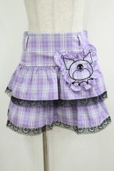 QOOZA / Kuromi mini skirt  ラベンダー H-25-10-12-1045-PU-SK-KB-ZI
