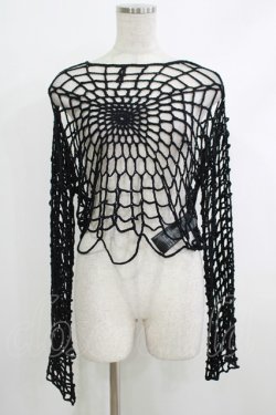 画像1: KILL STAR / Night Trap Sweater L ブラック H-25-10-12-1056-SL-TO-KB-ZH
