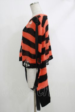 画像2: KILL STAR / Creep N Sleep Knit Sweater XS 黒×オレンジ H-25-10-12-1058-SL-TO-KB-ZH