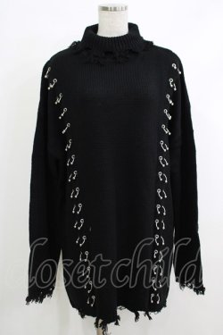画像1: KILL STAR / Daith Knit Sweater S ブラック H-25-10-12-1059-SL-TO-KB-ZH