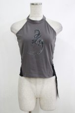 画像1: 【SALE】PUNK RAVE / Reversible printed vest M-L ブラック×グレー H-25-10-12-1061-PU-TO-KB-ZH (1)