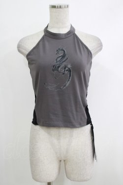 画像1: PUNK RAVE / Reversible printed vest M-L ブラック×グレー H-25-10-12-1061-PU-TO-KB-ZH