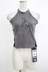 PUNK RAVE / Reversible printed vest M-L ブラック×グレー H-25-10-12-1064-PU-TO-KB-ZT454