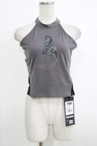 PUNK RAVE / Reversible printed vest M-L ブラック×グレー H-25-10-12-1064-PU-TO-KB-ZT454