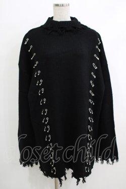 画像1: KILL STAR / Daith Knit Sweater S ブラック H-25-10-12-1065-SL-TO-KB-ZH