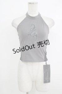 PUNK RAVE / Reversible printed vest XS-S ブラック×グレー H-25-10-12-1066-PU-TO-KB-ZH