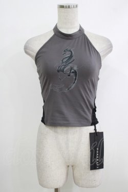 画像1: PUNK RAVE / Reversible printed vest XS-S ブラック×グレー H-25-10-12-1066-PU-TO-KB-ZH