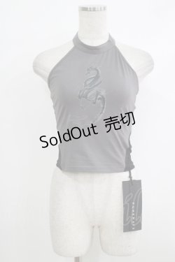 画像1: PUNK RAVE / Reversible printed vest XS-S ブラック×グレー H-25-10-12-1066-PU-TO-KB-ZH