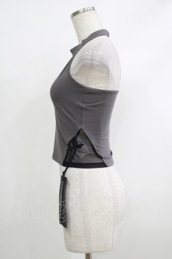 画像2: PUNK RAVE / Reversible printed vest XS-S ブラック×グレー H-25-10-12-1066-PU-TO-KB-ZH