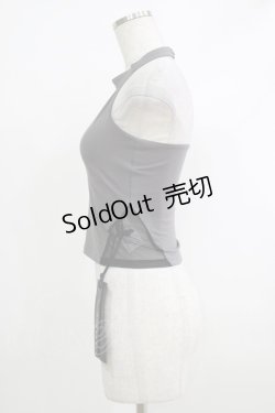 画像2: PUNK RAVE / Reversible printed vest XS-S ブラック×グレー H-25-10-12-1066-PU-TO-KB-ZH