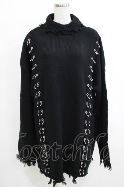 画像1: KILL STAR / Daith Knit Sweater S ブラック H-25-10-12-1069-SL-TO-KB-ZH