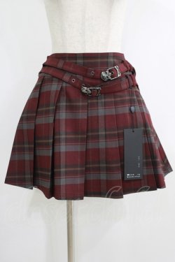 画像1: KILL STAR / SABLE RIOT SKIRT レッド L H-25-10-12-1002-SL-SK-KB-ZH