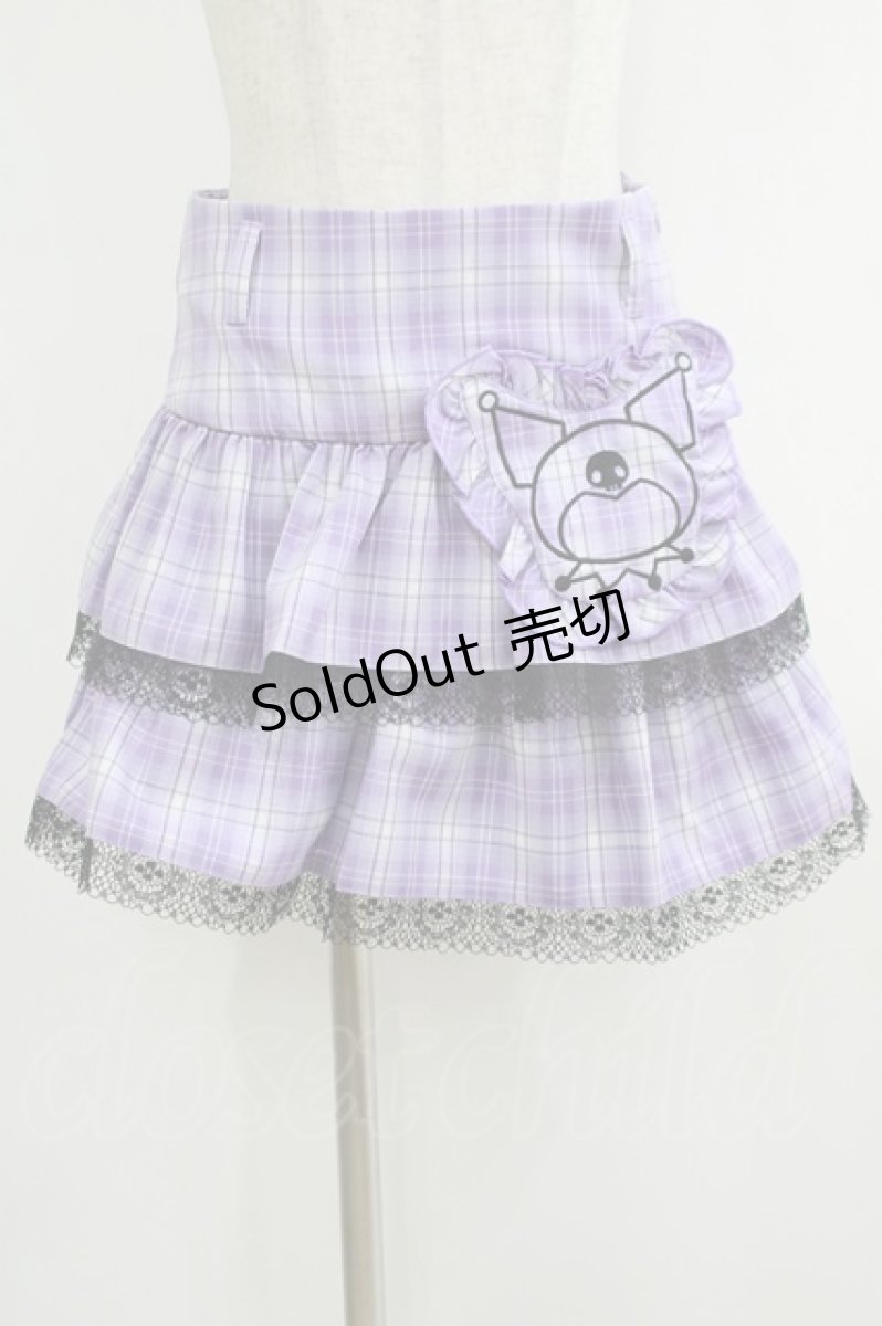 画像1: QOOZA / Kuromi mini skirt  ラベンダー H-25-10-12-1030-PU-SK-KB-OS (1)