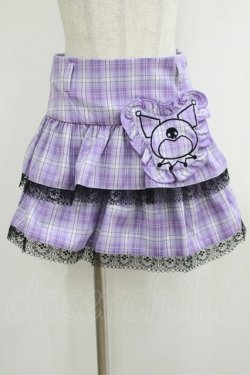 画像1: QOOZA / Kuromi mini skirt  ラベンダー H-25-10-12-1030-PU-SK-KB-ZH
