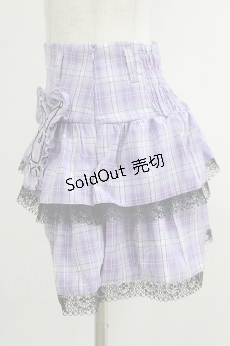 画像2: QOOZA / Kuromi mini skirt  ラベンダー H-25-10-12-1030-PU-SK-KB-OS (2)