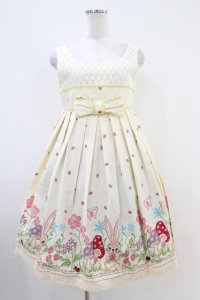 Emily Temple cute / LuLuガーデンレース切替ノースリーブワンピース  オフシロ H-25-10-12-013-ET-OP-KB-ZT199