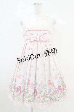 画像1: Emily Temple cute / LuLuガーデンレース切替ノースリーブワンピース  ピンク H-25-10-12-014-ET-OP-KB-ZH