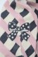 画像2: Emily Temple cute / ドットリボンカラーチェックオーバーニーソックス  グレー×ピンク H-25-10-12-002-ET-ZA-KB-ZH (2)