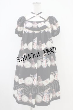 画像1: Emily Temple cute / ワンダーランドホルターワンピース  クロ H-25-10-12-025-ET-OP-KB-ZH