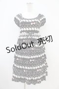 Emily Temple cute / リボン＆クリームカットソーティアードワンピース  クロ H-25-10-12-029-ET-OP-KB-ZH
