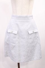 Ank Rouge / ポケット付きスカート M サックス H-25-10-13-008-CA-SK-NS-ZH