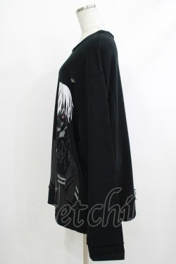 画像2: QOOZA / 東京喰種×QOOZA金木研 ダメージスウェット  ブラック H-25-10-13-1031-PU-TO-KB-ZH