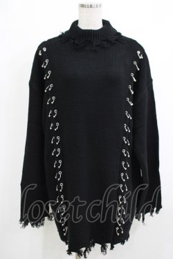 画像1: KILL STAR / Daith Knit Sweater XS ブラック H-25-10-13-1032-SL-TO-KB-ZH
