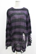 KILL STAR / Graph Knit Sweater XS ブラック×パープル H-25-10-13-1033-SL-TO-KB-ZH