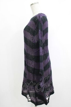 画像2: KILL STAR / Graph Knit Sweater XS ブラック×パープル H-25-10-13-1033-SL-TO-KB-ZH