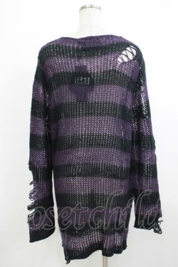 画像3: KILL STAR / Graph Knit Sweater XS ブラック×パープル H-25-10-13-1033-SL-TO-KB-ZH
