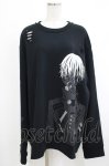 画像1: QOOZA / 東京喰種×QOOZA金木研 ダメージスウェット  ブラック H-25-10-13-1034-PU-TO-KB-ZY (1)