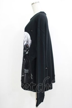 画像2: QOOZA / 東京喰種×QOOZA金木研 ダメージスウェット  ブラック H-25-10-13-1034-PU-TO-KB-ZH