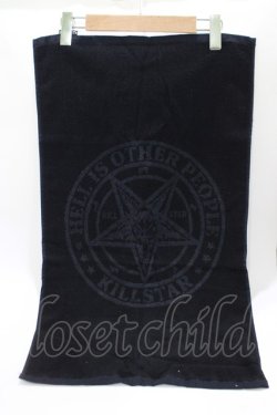 画像1: KILL STAR / Don't Care Towel  ブラック H-25-10-13-1036-SL-ZA-KB-ZH
