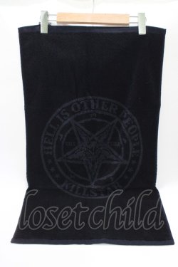 画像1: KILL STAR / Don't Care Towel  ブラック H-25-10-13-1037-SL-ZA-KB-ZH