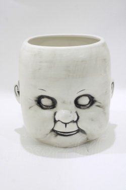 画像1: KILL STAR / DOLLS HEAD PLANTER  ホワイト H-25-10-13-1039-SL-ZA-KB-ZH