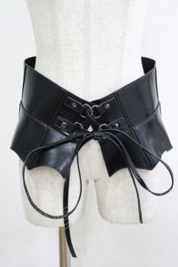 画像1: KILL STAR / Wetland Bat Peplum Corset ML ブラック H-25-10-13-1051-SL-ZA-KB-ZH