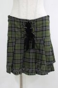 KILL STAR / Dark Canopy Pleated Skirt M グリーン H-25-10-13-1007-SL-SK-KB-ZH