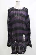 KILL STAR / Graph Knit Sweater S ブラック×パープル H-25-10-13-1018-SL-TO-KB-ZH